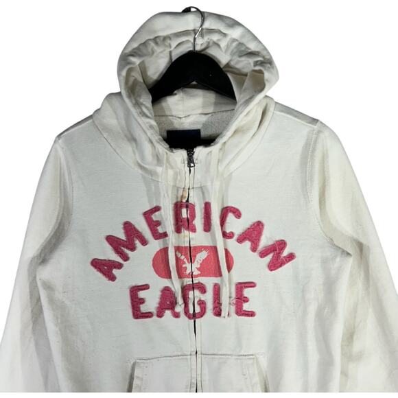 Women's American Eagle Spellout Full Zip Hoodie - Picture 2 of 9